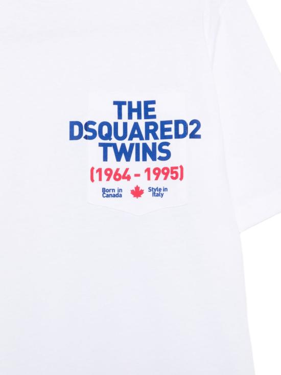 26SS [키즈] 디스퀘어드2 티셔츠 DQ3166D004G DQ100 White - DSQUARED2