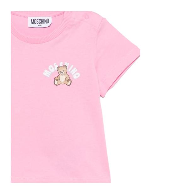 26SS 모스키노 반팔 티셔츠 MZM047 LAA01 51473 Pink - MOSCHINO