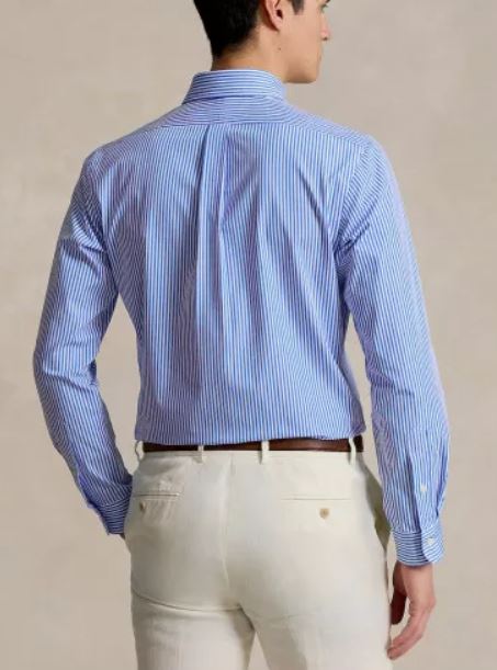 26SS 랄프 로렌 긴팔 셔츠 710929346001 4655H LIGHT BLUE WHITE - RALPH LAUREN