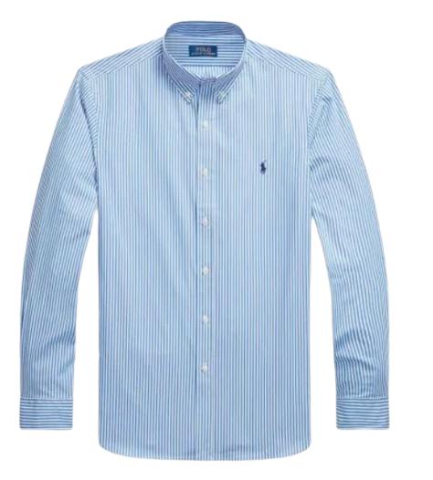 26SS 랄프 로렌 긴팔 셔츠 710929346001 4655H LIGHT BLUE WHITE