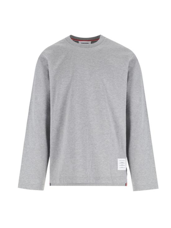 26SS 톰브라운 오버사이즈 롱 슬리브 저지 티 MJS289A 00042055 Grey
