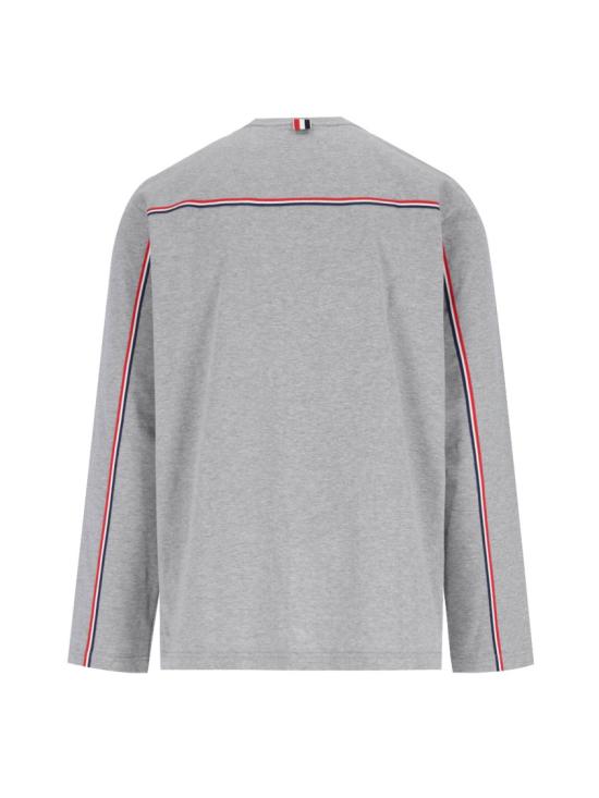 26SS 톰브라운 오버사이즈 롱 슬리브 저지 티 MJS289A 00042055 Grey - THOM BROWNE