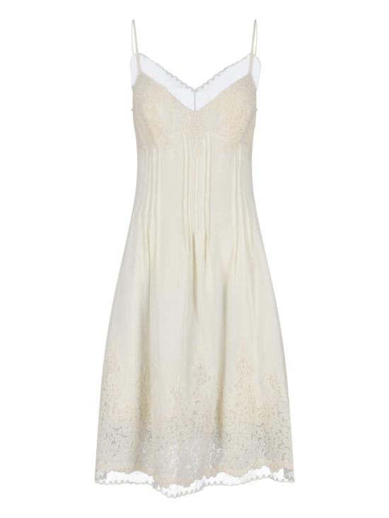 26SS 에르마노 설비노 미디 원피스 D482Q321APVKX14800 Neutrals