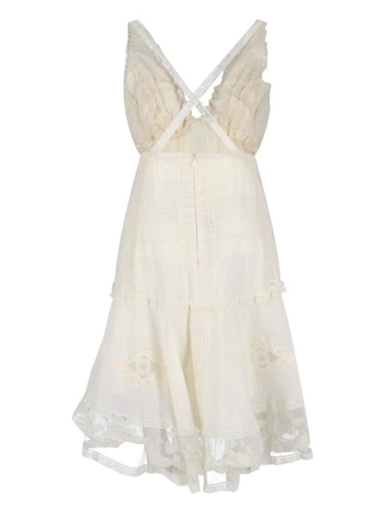 26SS 에르마노 설비노 미디 원피스 D482Q324APCSJBN10104 Neutrals - ERMANNO SCERVINO