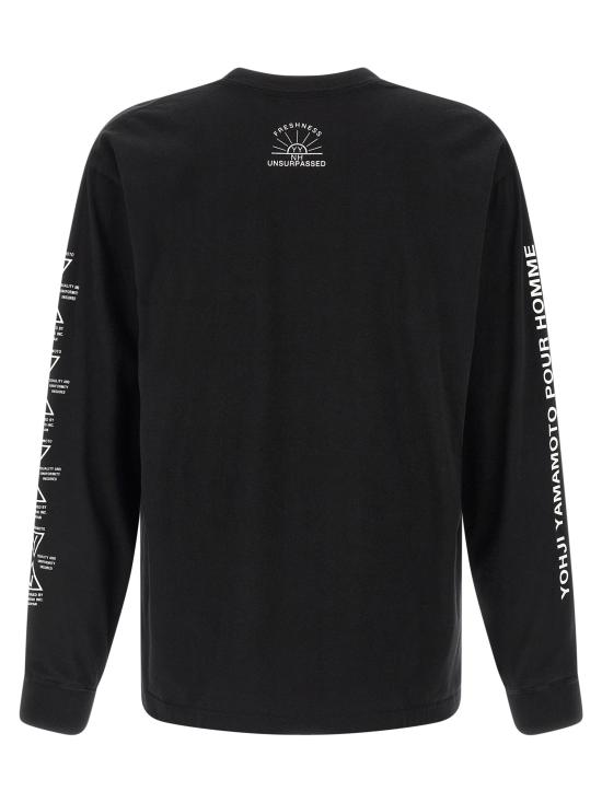 26SS 요지 야마모토 반팔 티셔츠 HKT98998BLACK2 - YOHJI YAMAMOTO