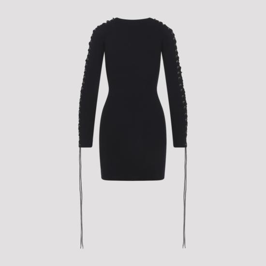 25FW 발렌시아가 미디 원피스 850248 TQVE1 Black - BALENCIAGA