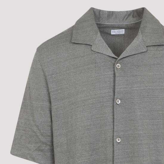 26SS 브루넬로 쿠치넬리 반팔 셔츠 MR8276684 Grey - BRUNELLO CUCINELLI