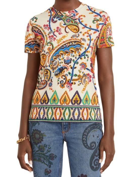 26SS 에트로 반팔 티셔츠 WRMA0006 Neutrals - ETRO