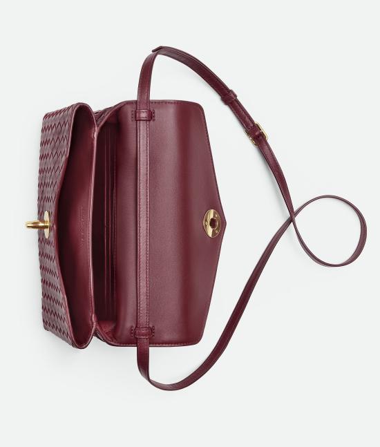 26SS 보테가베네타 노트 락 크로스바디백 817191V08Z02250 Bordeaux - BOTTEGA VENETA