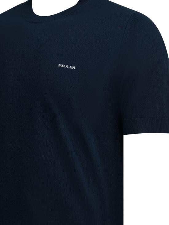 26FW 프라다 반팔 티셔츠 UMF2091811F0008 S OOO Blue - PRADA