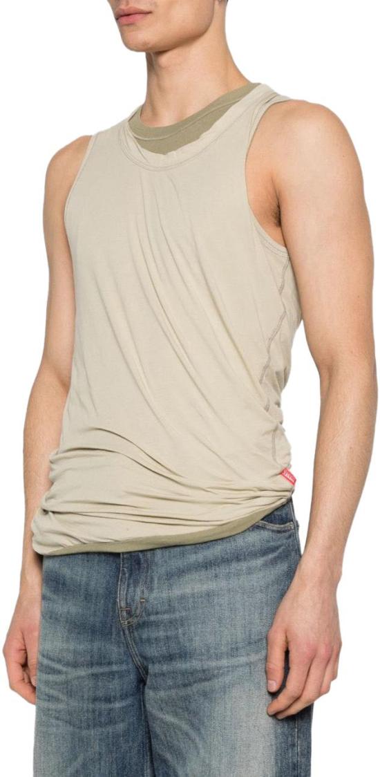 26SS 디젤 민소매 티셔츠 A236590DECQ11CA WHITE - DIESEL