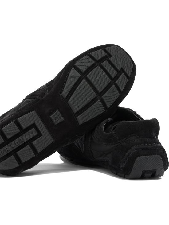 26SS 프라다 패널 레이스업 로우탑 스니커즈 4E1165D7RF0002 F G001 Black - PRADA