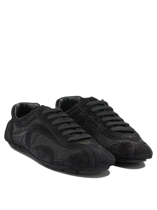 26SS 프라다 패널 레이스업 로우탑 스니커즈 4E1165D7RF0002 F G001 Black - PRADA
