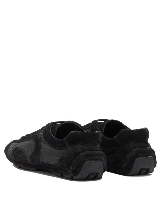 26SS 프라다 패널 레이스업 로우탑 스니커즈 4E1165D7RF0002 F G001 Black - PRADA