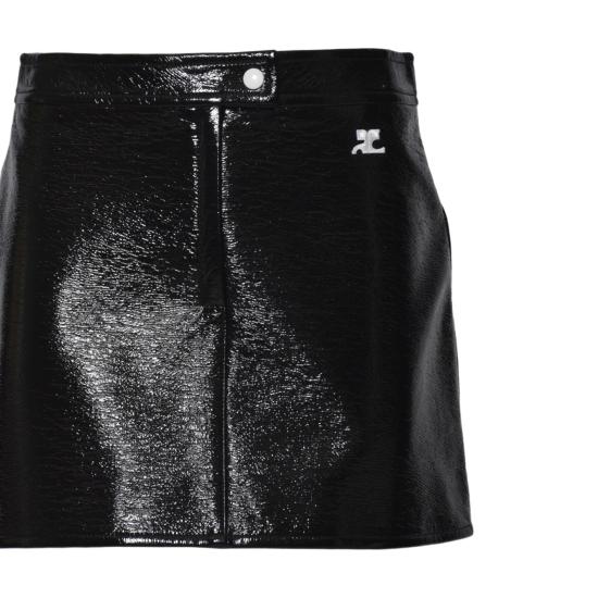 26SS 쿠레쥬 숏 스커트 PERCJU001VY0014 9999 Black - COURREGES