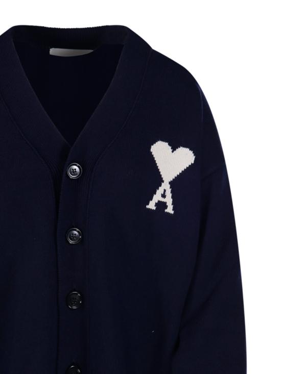 26SS 아미 울 드 하트 가디건 UKC380 KN0156 A116 INK ECRU DOM - AMI