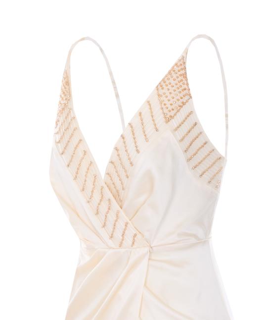 26SS 엘리자베타프랜치 미디 원피스 ABR4862E2 193 White - ELISABETTA FRANCHI