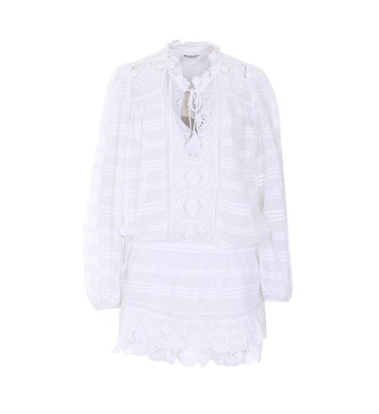 26SS 이자벨마랑에뚜왈 미디 원피스 RO0952FA D1J05E20WH White