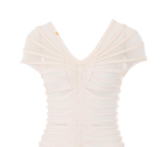 26SS 엘리자베타프랜치 미디 원피스 AM26T62E2 193 White - ELISABETTA FRANCHI