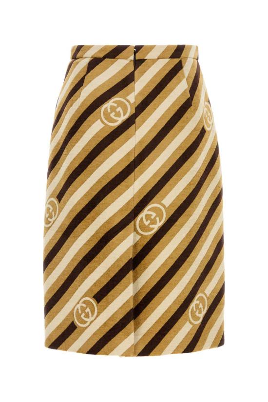 26SS 구찌 미디 스커트 854626ZAUMT 2006 Stripped - GUCCI
