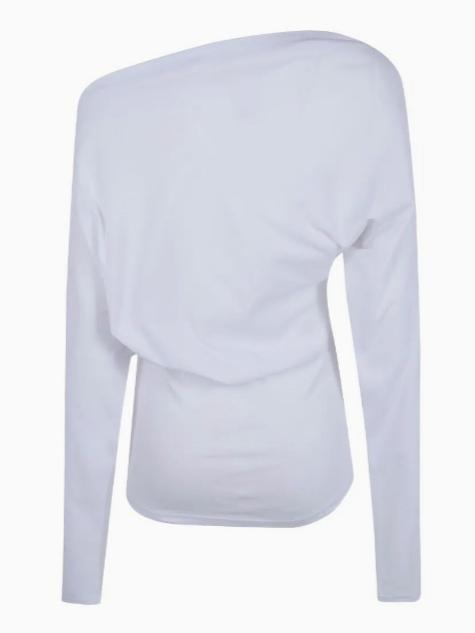 26SS 앤 드뮐미스터 긴팔 티셔츠 B0013815FA045 WHITE - ANN DEMEULEMEESTER
