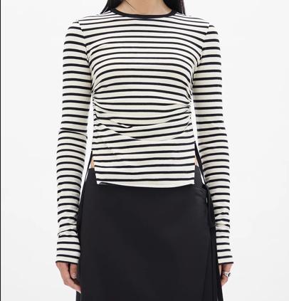 26SS 앤 드뮐미스터 반팔 티셔츠 B0012327FA717 D0094 BLACK CHALK