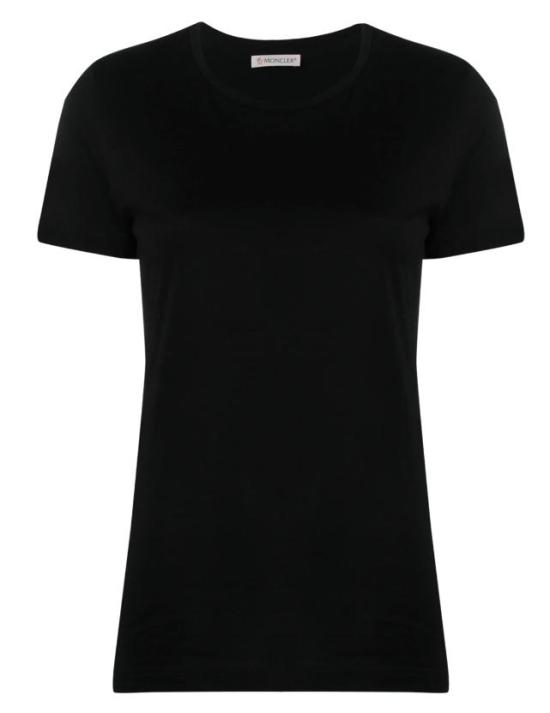 26SS 몽클레어 로고 패치 코튼 저지 티셔츠 L10938C73200V8058 999 BLACK
