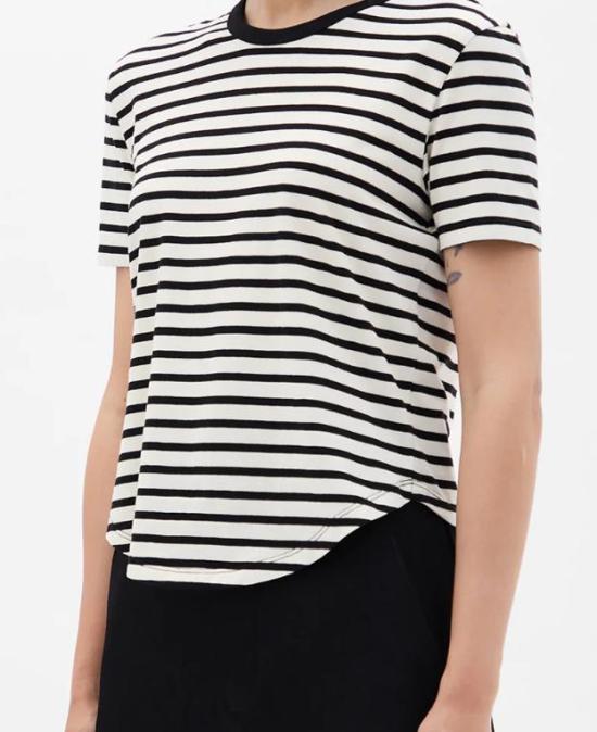 26SS 앤 드뮐미스터 반팔 티셔츠 B0013839FA717 D0094 BLACK CHALK - ANN DEMEULEMEESTER