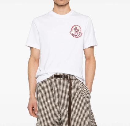 26SS 몽클레어 반팔 티셔츠 L10918C0003489B8U 00A WHITE - MONCLER