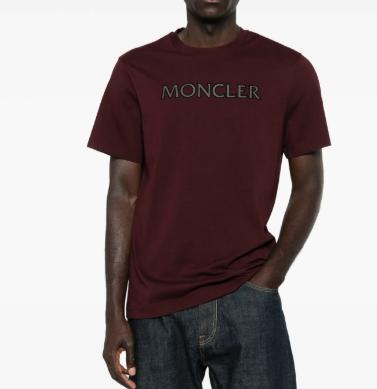 26SS 몽클레어 반팔 티셔츠 L10918C0007589B8U 480 DARK RED - MONCLER