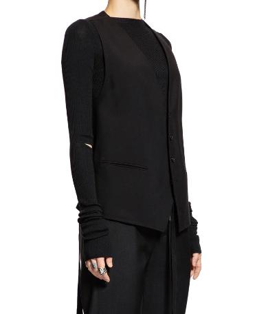26SS 앤 드뮐미스터 코트 B0012379FA558 099 BLACK - ANN DEMEULEMEESTER