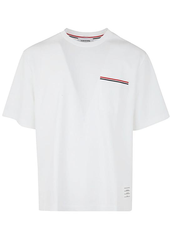 26SS 톰브라운 반팔 티셔츠 MJS183A07323100 WHITE DOM - THOM BROWNE