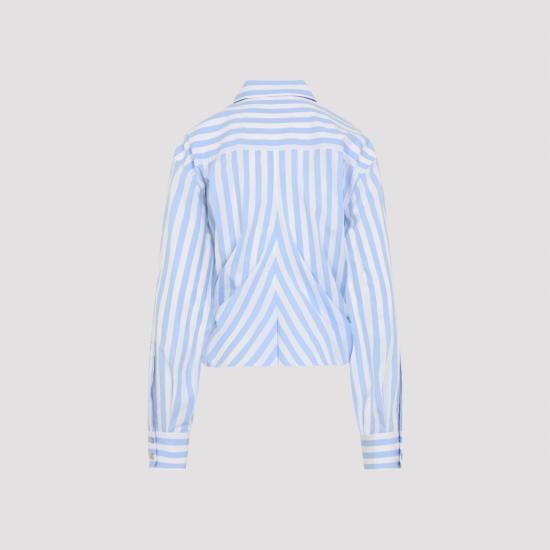 26SS 스포트막스 셔츠 2612111012600 003 BIANCO CELESTE BLUE - SPORTMAX