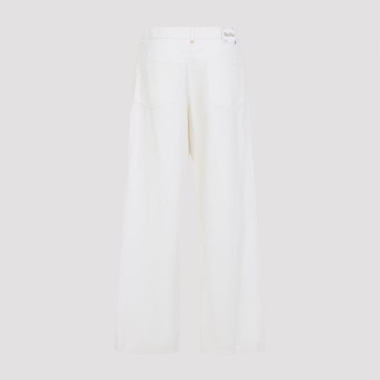 26SS 막스마라 스트레이트 팬츠 2619131083600 001 BIANCO LINO WHITE - MAX MARA