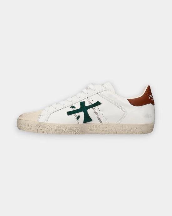 26SS 프리미아타 스티븐 로우 스니커즈 STEVEN 8043 WHITE White green - PREMIATA