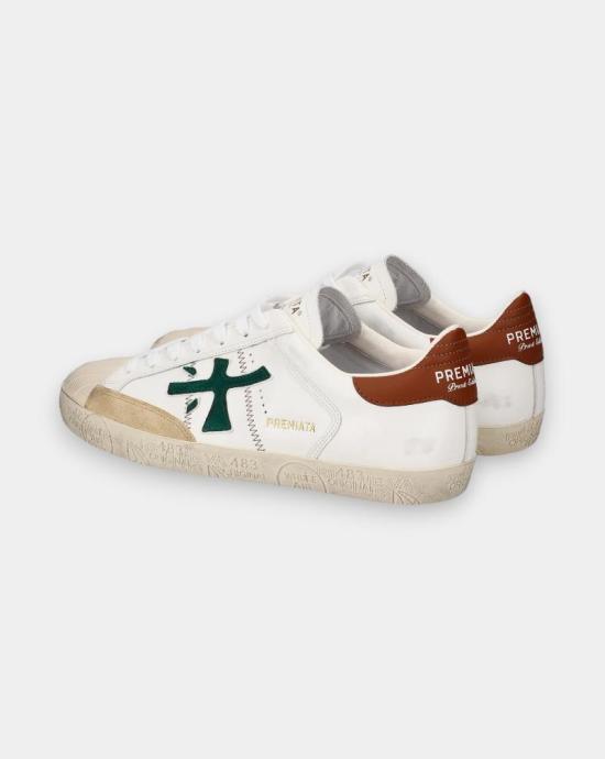 26SS 프리미아타 스티븐 로우 스니커즈 STEVEN 8043 WHITE White green - PREMIATA