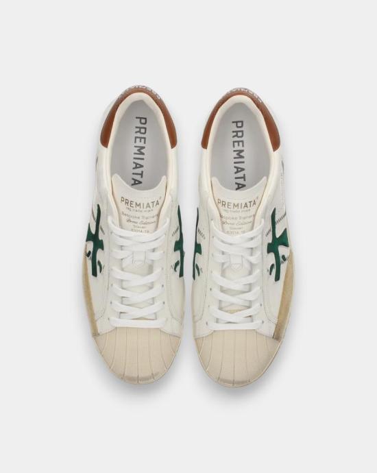 26SS 프리미아타 스티븐 로우 스니커즈 STEVEN 8043 WHITE White green - PREMIATA