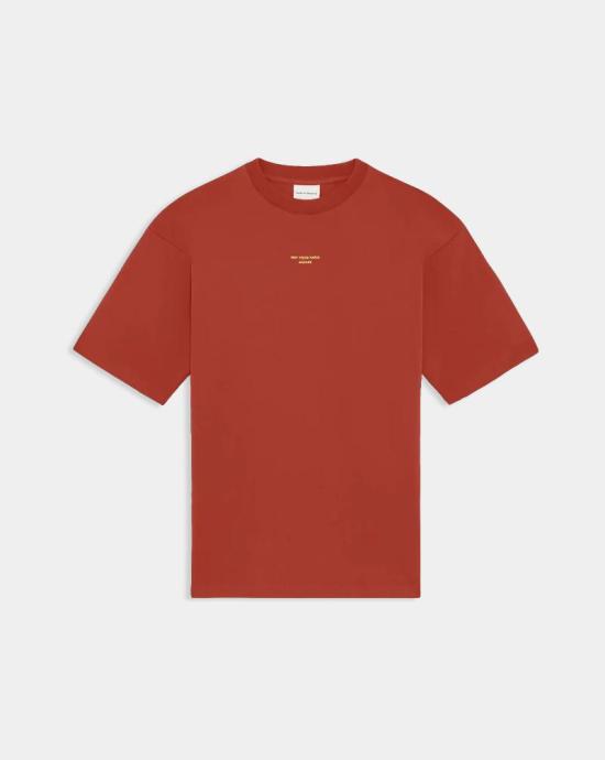 26SS 드롤드무슈 반팔 티셔츠 K TS202 CO002DRD Dark red