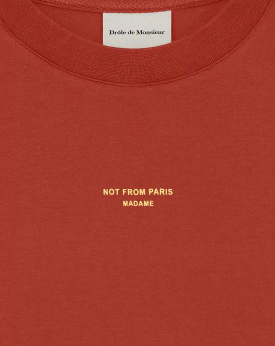 26SS 드롤드무슈 반팔 티셔츠 K TS202 CO002DRD Dark red - DROLE DE MONSIEUR