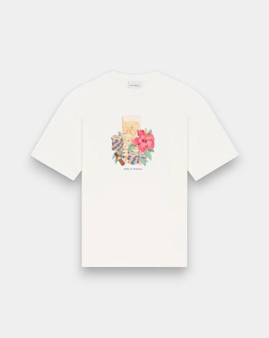 26SS 드롤드무슈 반팔 티셔츠 K TS300 CO002OW Beige