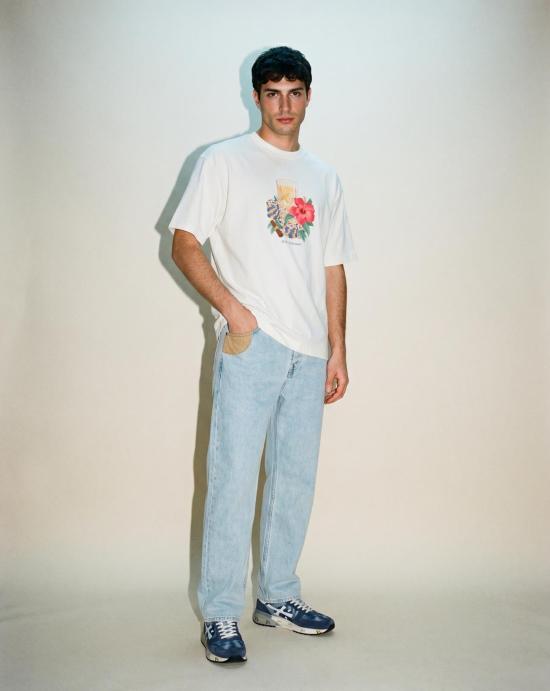 26SS 드롤드무슈 반팔 티셔츠 K TS300 CO002OW Beige - DROLE DE MONSIEUR