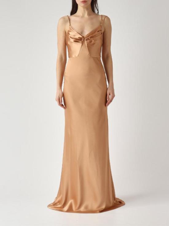 26SS 엘리자베타프랜치 미디 원피스 ABR3362E2 EV8 Suede - ELISABETTA FRANCHI