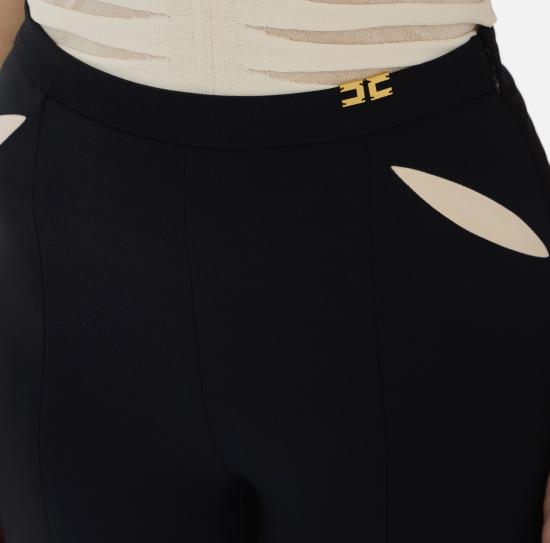 26SS 엘리자베타프랜치 플레어 팬츠 PA15961E2 685 Nero burro - ELISABETTA FRANCHI