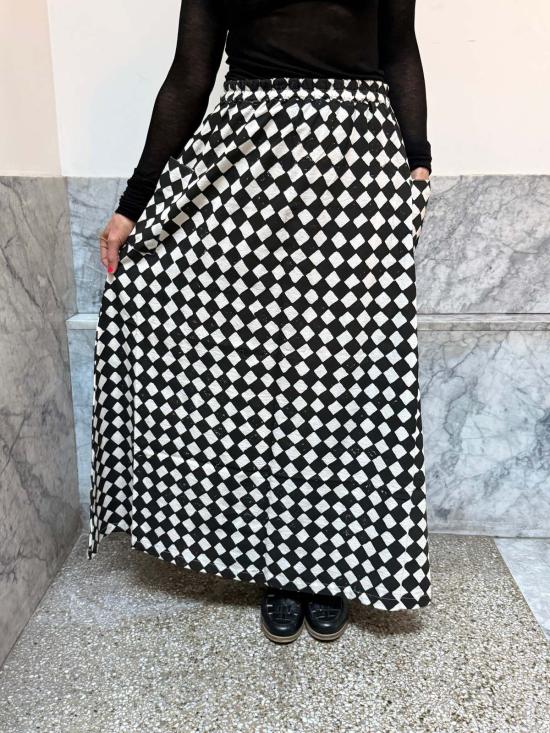  해피 프렌치 갱 롱 스커트 틸다 스커트 블랙 로잔지 - HAPPY FRENCH GANG