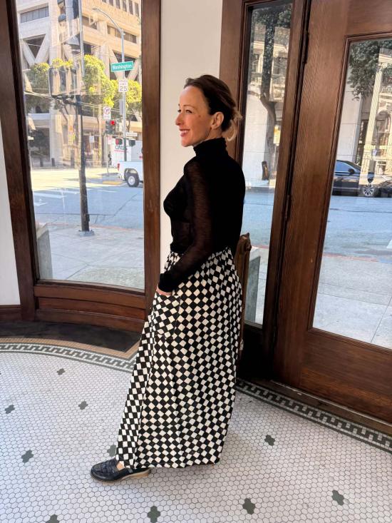  해피 프렌치 갱 롱 스커트 틸다 스커트 블랙 로잔지 - HAPPY FRENCH GANG