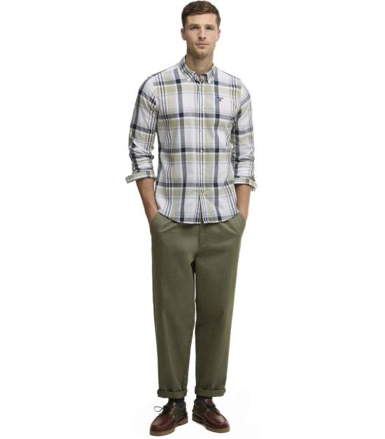26SS 바버 긴팔 셔츠 MSH5295 GN34 S Green - BARBOUR