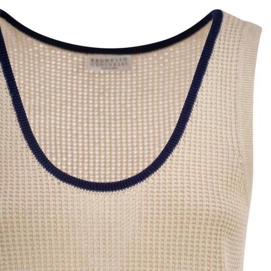 26SS 브루넬로 쿠치넬리 폴로 티셔츠 M19225720 WHITE BLUE - BRUNELLO CUCINELLI