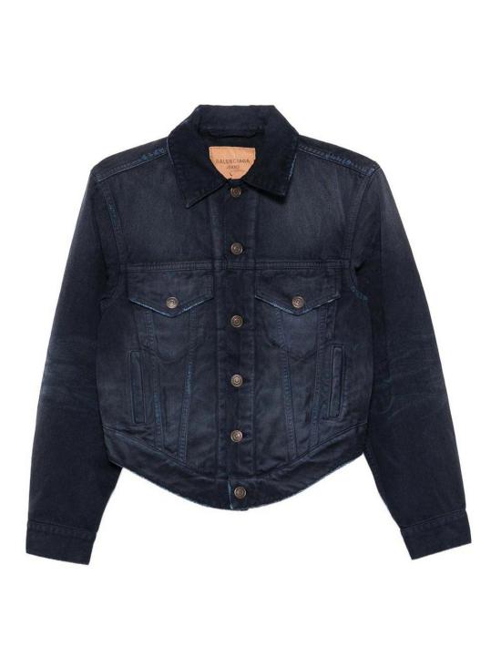 26SS 발렌시아가 커브드 웨이스트밴드 자켓 856423TTW648074 Blue