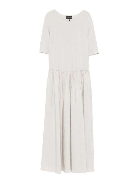 26SS 엠포리오 아르마니 미디 스커트 EW003528AF16066U8012 Light Grey