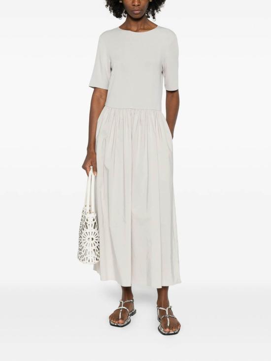 26SS 엠포리오 아르마니 미디 스커트 EW003528AF16066U8012 Light Grey - EMPORIO ARMANI